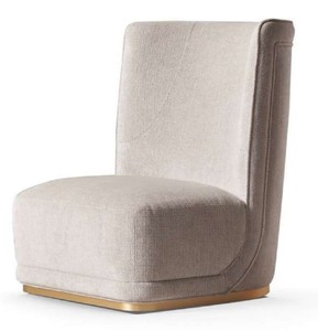 Luxus Wohnzimmer Sessel Hellgrau Messing