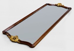 Luxus Barock Wandspiegel Dunkelbraun Antik Gold