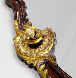 Luxus Barock Wandspiegel Dunkelbraun Antik Gold
