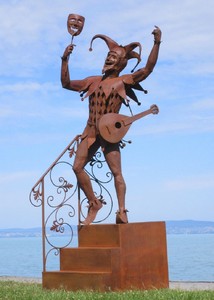 Bouffon Sculpture de Décoration de Jardin de Luxe Rouiller
