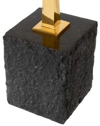 Mesa auxiliar de lujo con base de granito latón negro