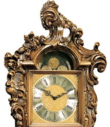Magnifico orologio a pendolo barocco di lusso marrone oro