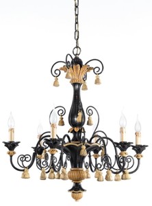 Magnificent luxury baroque chandelier black natural