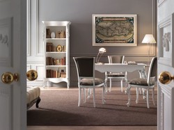Segretario Scrivania Barocco di Lusso Bianco Argento
