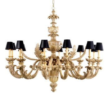 Magnificent luxury baroque chandelier natural black