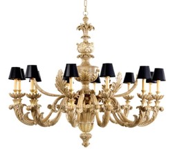 Magnificent luxury baroque chandelier natural black