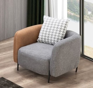 Luxus Wohnzimmer Sessel Grau Braun Schwarz