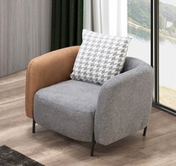 Luxury living room armchair gray brown black
