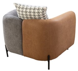 Luxury living room armchair gray brown black