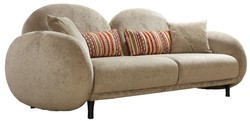Luxus Wohnzimmer Sofa Graubraun Schwarz