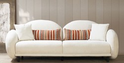 Luxury living room sofa white black