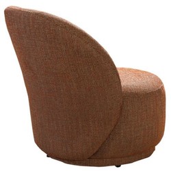 Luxury living room swivel armchair brown