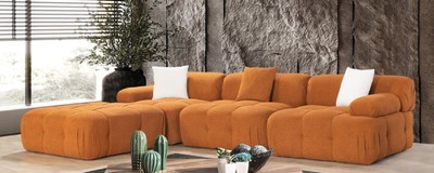Modulares Luxus Wohnzimmer Sofa Braun