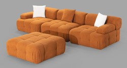 Modulares Luxus Wohnzimmer Sofa Braun