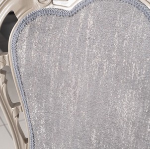 Casa Padrino Luxus Barock Esszimmer Stuhl Grau / Hochglanz Beige 49,5 x 57 x H. 102,5 cm - Barockstil Küchen Stuhl - Prunkvolle Luxus Esszimmer Möbel im Barockstil - Barock Möbel
