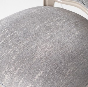 Casa Padrino Luxus Barock Esszimmer Stuhl Grau / Hochglanz Beige 49,5 x 57 x H. 102,5 cm - Barockstil Küchen Stuhl - Prunkvolle Luxus Esszimmer Möbel im Barockstil - Barock Möbel