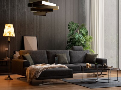 Casa Padrino Luxus Ecksofa Grau / Silber 310 x 180 x H. 70 cm - Wohnzimmer Sofa - Wohnzimmer Möbel - Luxus Möbel - Luxus Einrichtung