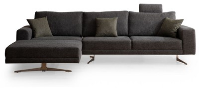 Casa Padrino Luxus Ecksofa Grau / Silber 310 x 180 x H. 70 cm - Wohnzimmer Sofa - Wohnzimmer Möbel - Luxus Möbel - Luxus Einrichtung