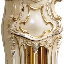 Magnifico orologio a pendolo barocco di lusso beige bianco oro