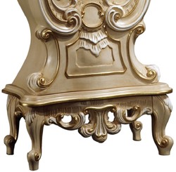 Magnifico orologio a pendolo barocco di lusso beige bianco oro