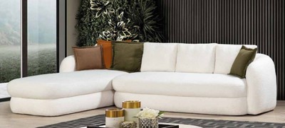 Luxus Wohnzimmer Ecksofa Weiß