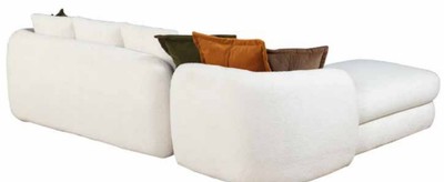 Casa Padrino Luxus Ecksofa Weiß 300 x 200 x H. 75 cm - Wohnzimmer Sofa - Wohnzimmer Möbel - Luxus Möbel - Luxus Einrichtung