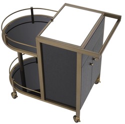 Carrito de lujo negro latón