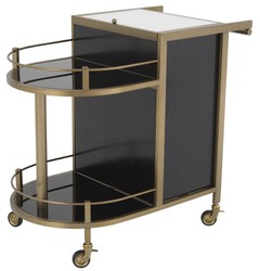 Carrito de lujo negro latón