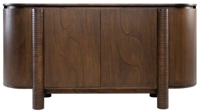 Luxus Massivholz Sideboard Dunkelbraun