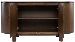 Luxus Massivholz Sideboard Dunkelbraun