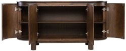 Luxus Massivholz Sideboard Dunkelbraun