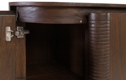 Luxus Massivholz Sideboard Dunkelbraun