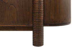 Luxus Massivholz Sideboard Dunkelbraun