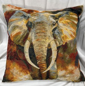 Cojín decorativo de lujo elefante multicolor