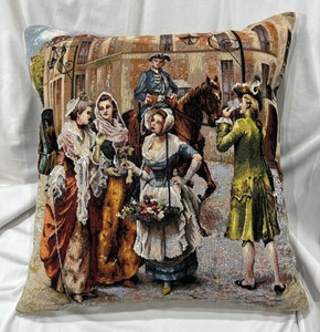 Cojín decorativo de lujo medieval multicolor