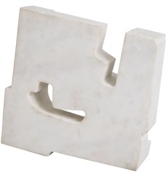 Objeto decorativo de escritorio de salón de mármol de lujo blanco