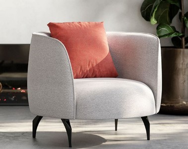 Fauteuil de salon d'hôtel de luxe gris noir