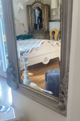 Casa Padrino espejo barroco Madonna gris - Espejo de pared hecho a mano de estilo antiguo - Espejo de guardarropa - Espejo de salón - Muebles barrocos