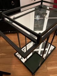 Casa Padrino carrello da portata di lusso nero 78 x 46 x A. 79 cm - Carrello gastronomia ristorante hotel - Accessori gastronomia ristorante hotel lusso - Mobili di lusso