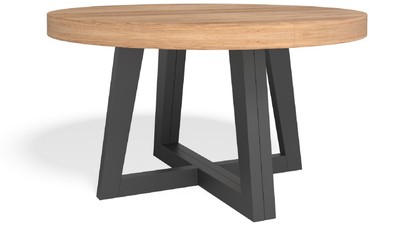 Mesa de comedor mesa de conferencias extensible de lujo natural negro