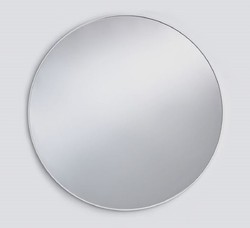 Casa Padrino espejo de lujo blanco Ø 85 cm - Espejo de pared redondo con marco de metal - Espejo de guardarropa - Espejo de dormitorio - Muebles de lujo
