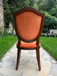 Luxus Art Deco Esszimmer Stuhl Orange Braun