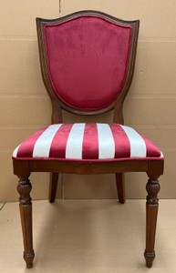 Luxus Art Deco Esszimmer Stuhl Bordeauxrot Weiß Braun