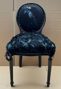 Luxus Barock Esszimmer Stuhl Krähe Schwarz