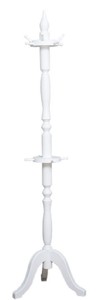 Casa Padrino perchero de estilo campestre blanco Ø 59 x A. 200 cm - Perchero de madera maciza - Mueble armario de madera maciza - Mueble armario estilo campestre