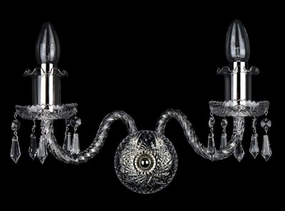 Applique murale double baroque de luxe argent