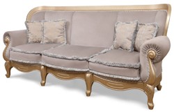 Divano da salotto barocco di lusso grigio oro