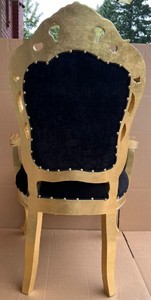 Pompöös by Casa Padrino Luxus Barock Esszimmer Stuhl mit Armlehnen Schwarz / Gold - Pompööser Barock Stuhl designed by Harald Glööckler - Pompööse Barock Esszimmer Möbel