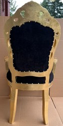 Pompöös by Casa Padrino luxury baroque dining room chair with armrests black / gold - Pompöös baroque chair designed by Harald Glööckler - Pompous baroque dining room furniture