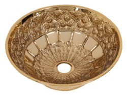 Runde Luxus Jugendstil Waschbecken Schale Rosegold